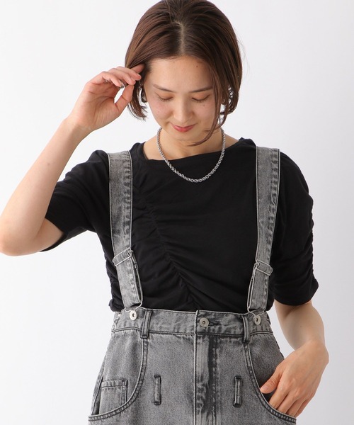 LEPSIM（レプシィム）の「ランダムシャーリングプルオーバー　126519（Tシャツ/カットソー・レディース・ブラック/オフホワイト・FREE）」の2枚目の写真