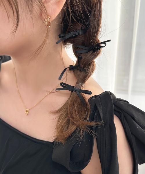 apres jour(アプレジュール)の「【apres jour×ARIAZ】リボンミニヘアクリップ4個SET(ヘアピン・レディース・グレー/ライトピンク/ブラック・FREE)」の9枚目の写真