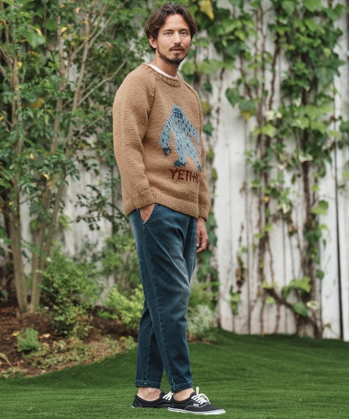 jumadiba着用Hand-knitted soonerorlater CAMBIO（カンビオ）の「mn2975-【HIMALAYAN CLIMBERS HAND-KNIT