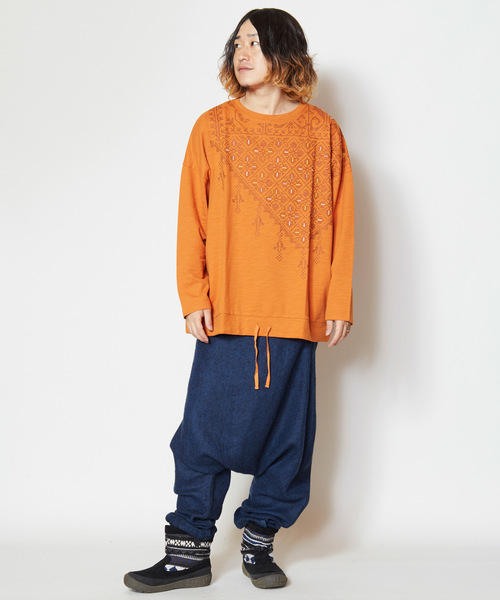 チャイハネ（チャイハネ）の「【チャイハネ】yul アクリル起毛シンプルサルエルパンツ（ユニセックス）（その他パンツ・メンズ・マスタード/ブラック/グリーン/ベージュ/ブルー/オレンジ/ターコイズブルー/ネイビー/グリーン系その他/ワイン・FREE）」の19枚目の写真