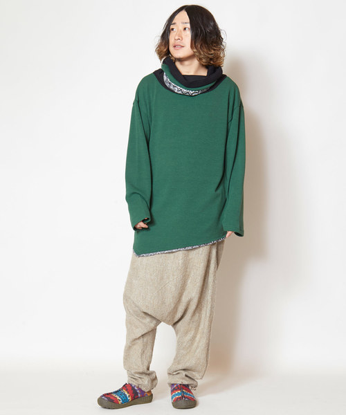 チャイハネ（チャイハネ）の「【チャイハネ】yul アクリル起毛シンプルサルエルパンツ（ユニセックス）（その他パンツ・メンズ・マスタード/ブラック/グリーン/ベージュ/ブルー/オレンジ/ターコイズブルー/ネイビー/グリーン系その他/ワイン・FREE）」の18枚目の写真