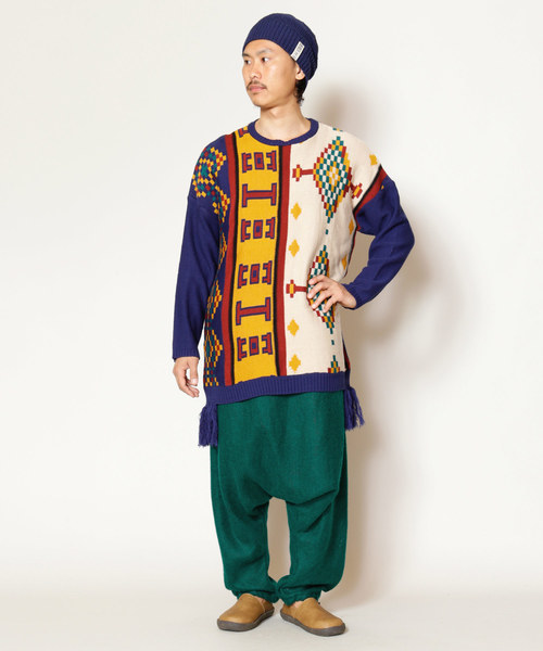 チャイハネ（チャイハネ）の「【チャイハネ】yul アクリル起毛シンプルサルエルパンツ（ユニセックス）（その他パンツ・メンズ・マスタード/ブラック/グリーン/ベージュ/ブルー/オレンジ/ターコイズブルー/ネイビー/グリーン系その他/ワイン・FREE）」の22枚目の写真