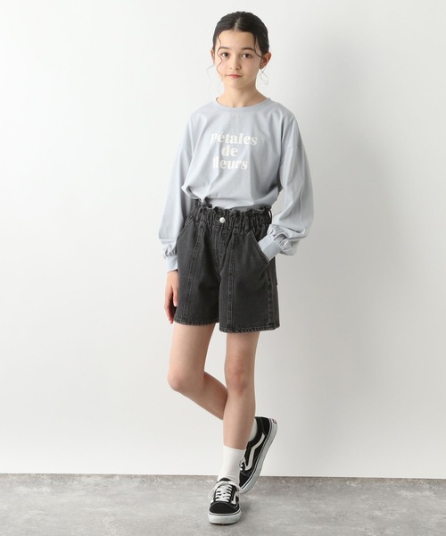 A DETACHER ハイウエスト デニム キュロット スカート パンツ 8 ショートパンツ レディース キュロット デニム スカート ミニ丈