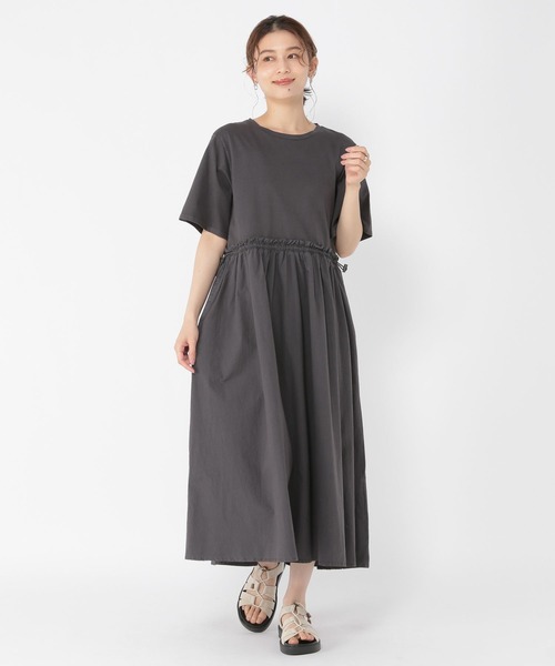 studio CLIP（スタディオクリップ）の「ピースダイドッキングワンピース（ワンピース・レディース・カーキ/オレンジ/スモーク・MEDIUM/LARGE）」の3枚目の写真