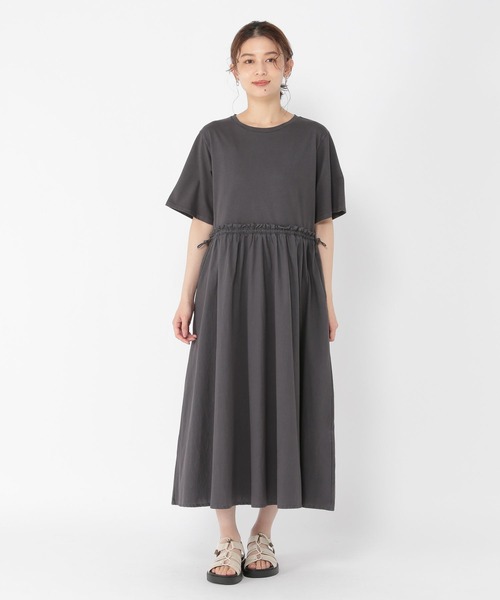 studio CLIP（スタディオクリップ）の「ピースダイドッキングワンピース（ワンピース・レディース・カーキ/オレンジ/スモーク・MEDIUM/LARGE）」の8枚目の写真