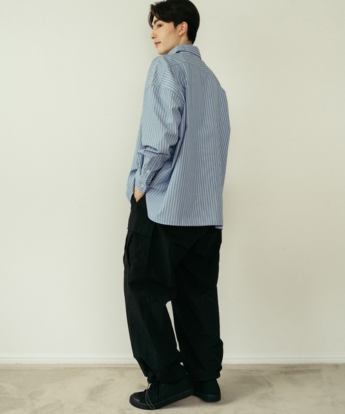 Be.Nection(ビネクション)の「NYLON EASY CARGO PANTS / ナイロンイージーカーゴパンツ(カーゴパンツ・メンズ・オリーブ/ブラック・MEDIUM/LARGE)」の5枚目の写真