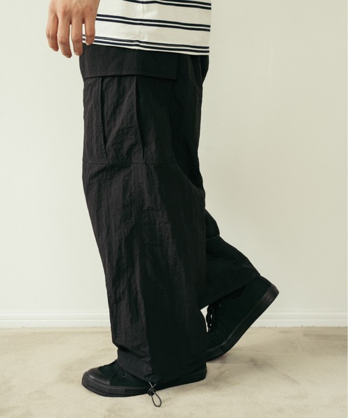 Be.Nection(ビネクション)の「NYLON EASY CARGO PANTS / ナイロンイージーカーゴパンツ(カーゴパンツ・メンズ・オリーブ/ブラック・MEDIUM/LARGE)」の17枚目の写真