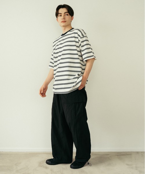 Be.Nection(ビネクション)の「NYLON EASY CARGO PANTS / ナイロンイージーカーゴパンツ(カーゴパンツ・メンズ・オリーブ/ブラック・MEDIUM/LARGE)」の8枚目の写真