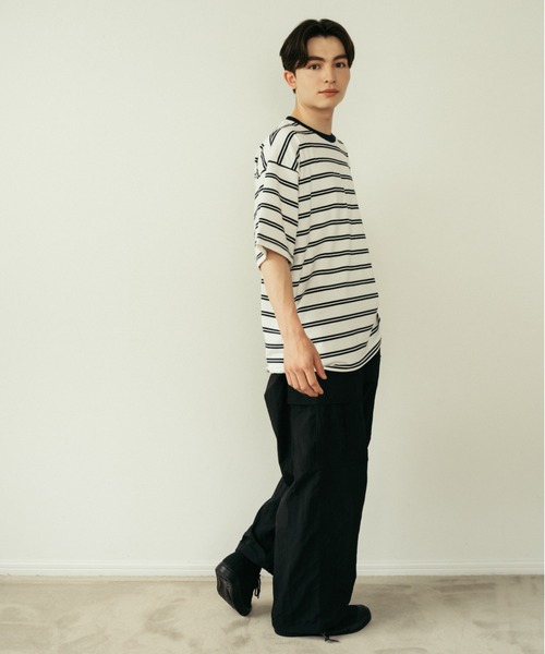 Be.Nection(ビネクション)の「NYLON EASY CARGO PANTS / ナイロンイージーカーゴパンツ(カーゴパンツ・メンズ・オリーブ/ブラック・MEDIUM/LARGE)」の9枚目の写真