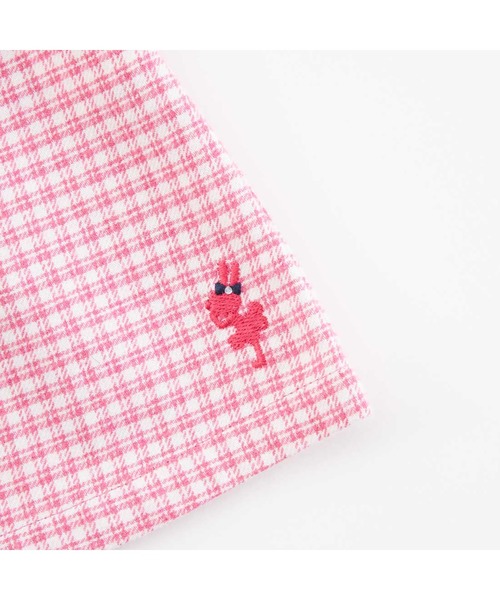 KP（ケーピー）の「チェック切り替えリボン付き長袖Tシャツ(80～150)（Tシャツ/カットソー・キッズ・ピンク/ネイビー・80ｃｍ/90cm/100cm/110cm/120cm/130cm/140cm/150cm）」の5枚目の写真