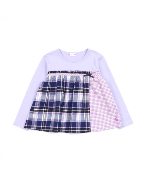 KP（ケーピー）の「チェック切り替えリボン付き長袖Tシャツ(80～150)（Tシャツ/カットソー・キッズ・ピンク/ネイビー・80ｃｍ/90cm/100cm/110cm/120cm/130cm/140cm/150cm）」の17枚目の写真