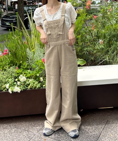 Birthday room（バースデイルーム）の「デニムオーバーオール / denim  overalls（サロペット/オーバーオール・レディース・ベージュ/インディゴブルー/アイボリー・FREE）」の4枚目の写真