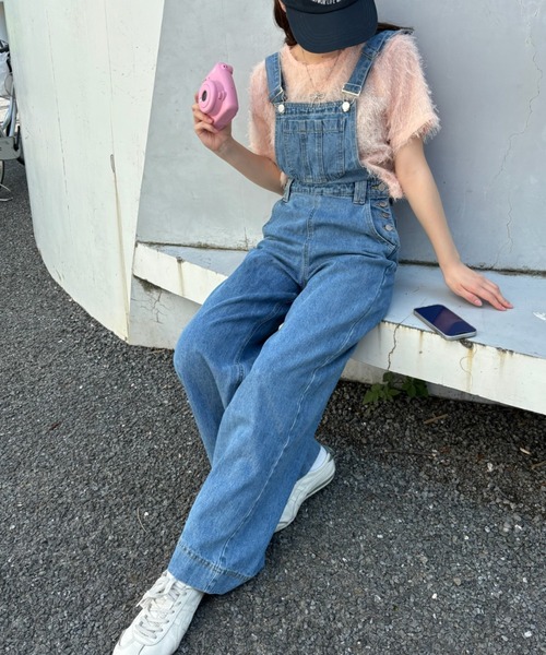 Birthday room（バースデイルーム）の「デニムオーバーオール / denim  overalls（サロペット/オーバーオール・レディース・ベージュ/インディゴブルー/アイボリー・FREE）」の20枚目の写真