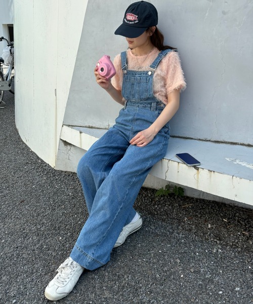Birthday room（バースデイルーム）の「デニムオーバーオール / denim  overalls（サロペット/オーバーオール・レディース・ベージュ/インディゴブルー/アイボリー・FREE）」の21枚目の写真