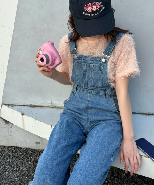 Birthday room（バースデイルーム）の「デニムオーバーオール / denim  overalls（サロペット/オーバーオール・レディース・ベージュ/インディゴブルー/アイボリー・FREE）」の13枚目の写真