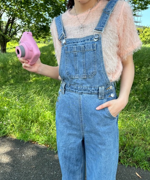 Birthday room（バースデイルーム）の「デニムオーバーオール / denim  overalls（サロペット/オーバーオール・レディース・ベージュ/インディゴブルー/アイボリー・FREE）」の15枚目の写真