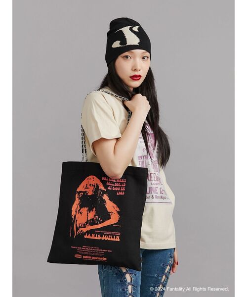 jouetie（ジュエティ）の「【JANIS】chain and synthetic leather strap tote bag【コラボ】（トートバッグ・レディース・ブラック/グレー・FREE）」の10枚目の写真