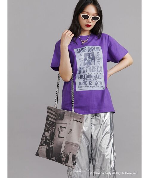 jouetie（ジュエティ）の「【JANIS】chain and synthetic leather strap tote bag【コラボ】（トートバッグ・レディース・ブラック/グレー・FREE）」の6枚目の写真