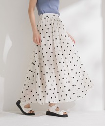 rectangle（レクタングル）の「フロッキードット柄オーガンジースカート（スカート）」