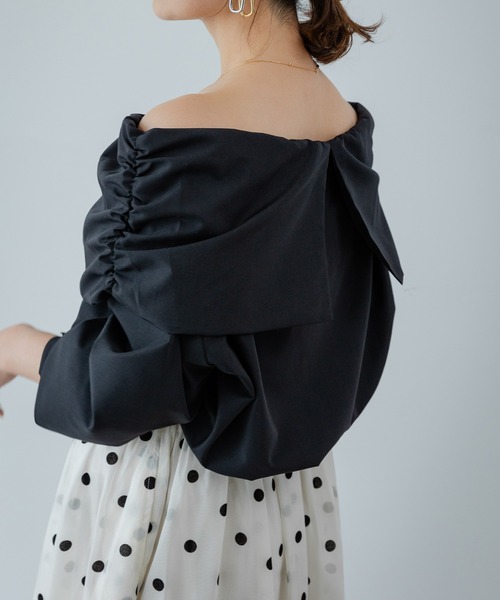 rectangle（レクタングル）の「フロッキードット柄オーガンジースカート（スカート・レディース・ブラウン/ブラック/オフホワイト・FREE）」の11枚目の写真