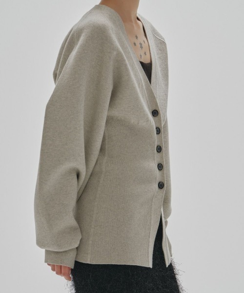 TODAYFUL（トゥデイフル）の「TODAYFUL　Waistshape Knit Cardigan ウエストシェイプニットカーディガン/12420529（カーディガン/ボレロ・レディース・ライトグレー/チャコールグレー・ONE SIZE）」の3枚目の写真