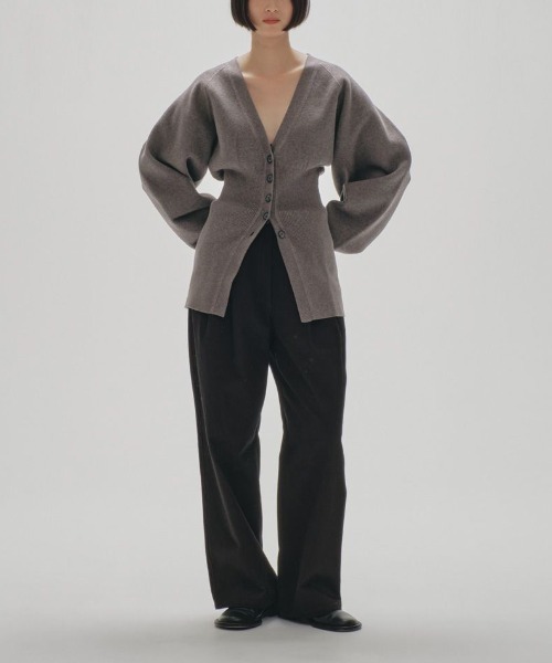 TODAYFUL（トゥデイフル）の「TODAYFUL　Waistshape Knit Cardigan ウエストシェイプニットカーディガン/12420529（カーディガン/ボレロ・レディース・ライトグレー/チャコールグレー・ONE SIZE）」の6枚目の写真