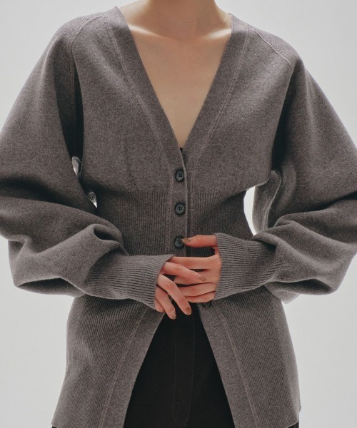 TODAYFUL（トゥデイフル）の「TODAYFUL　Waistshape Knit Cardigan ウエストシェイプニットカーディガン/12420529（カーディガン/ボレロ・レディース・ライトグレー/チャコールグレー・ONE SIZE）」の7枚目の写真