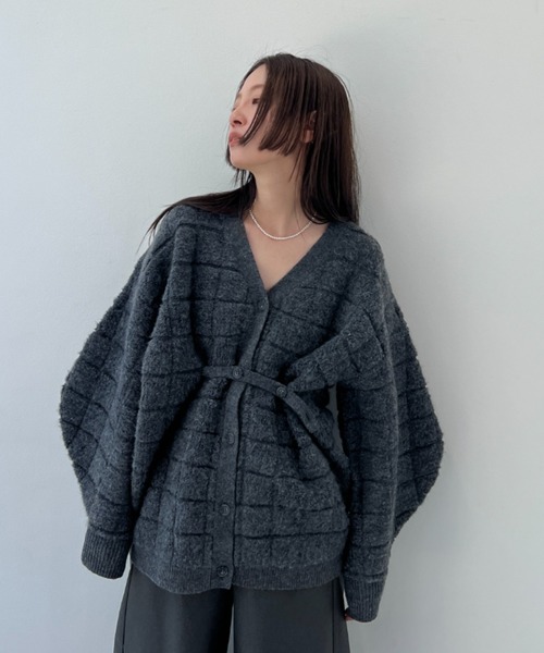 チョコレートバーニットカーディガン（カーディガン/ボレロ）｜y/m（イム） 9,317円