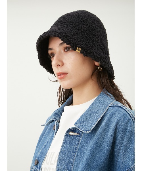 Mila Owen（ミラオーウェン）の「ボアバケットハット（ハット・レディース・グレー/ブラック/ベージュ・FREE）」の2枚目の写真