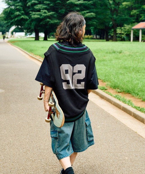 SOUNDSGOOOOD（サウンズグッド）の「【SOUNDS GOOOOD / サウンズグッド】ナンバリングメッシュベスト（ベスト・メンズ・ブラック・ONE SIZE）」の4枚目の写真