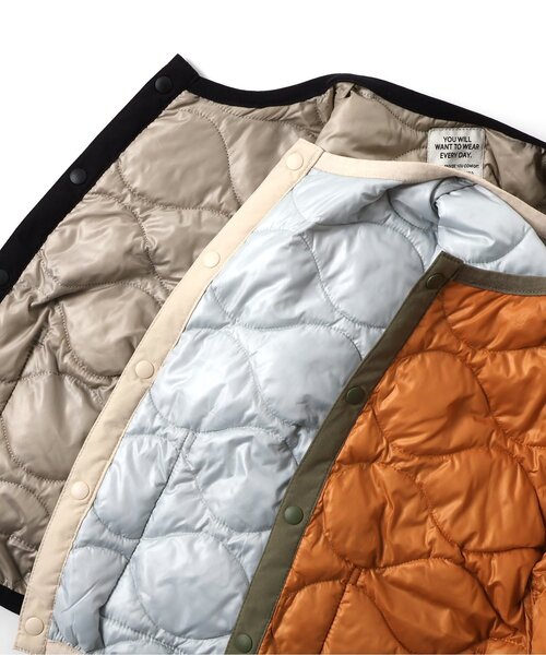 BREEZE（ブリーズ）の「インナーキルトジャケット_マシンウォッシャブル（ブルゾン・キッズ・レインボー/ブラック/アイボリー/カーキ・90/100/110/120/130/140/150/160）」の9枚目の写真