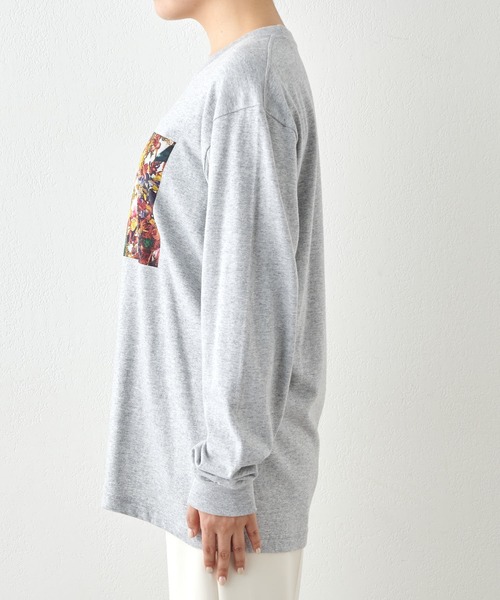 Whim Gazette(ウィムガゼット)の「フォトロングTシャツ(Tシャツ/カットソー・レディース・グレー/オフホワイト・FREE)」の19枚目の写真