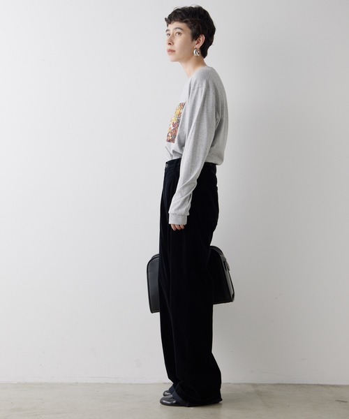 Whim Gazette(ウィムガゼット)の「フォトロングTシャツ(Tシャツ/カットソー・レディース・グレー/オフホワイト・FREE)」の5枚目の写真