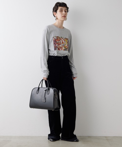 Whim Gazette(ウィムガゼット)の「フォトロングTシャツ(Tシャツ/カットソー・レディース・グレー/オフホワイト・FREE)」の8枚目の写真