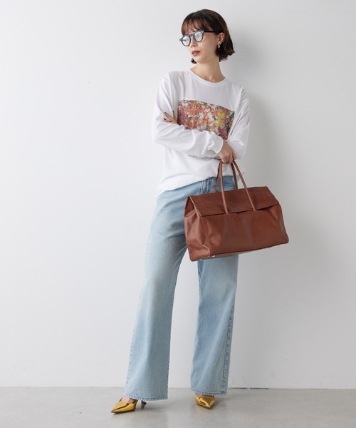 Whim Gazette(ウィムガゼット)の「フォトロングTシャツ(Tシャツ/カットソー・レディース・グレー/オフホワイト・FREE)」の11枚目の写真