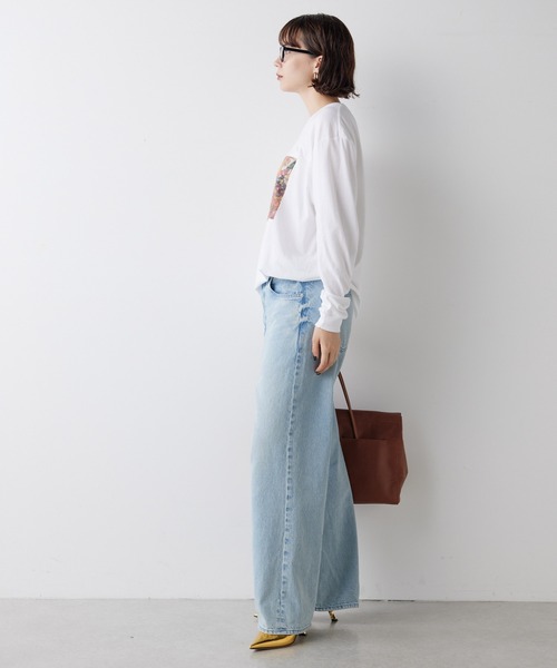 Whim Gazette(ウィムガゼット)の「フォトロングTシャツ(Tシャツ/カットソー・レディース・グレー/オフホワイト・FREE)」の12枚目の写真