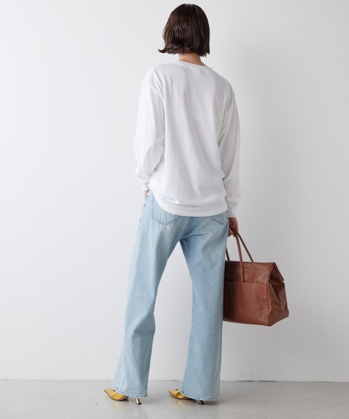 Whim Gazette(ウィムガゼット)の「フォトロングTシャツ(Tシャツ/カットソー・レディース・グレー/オフホワイト・FREE)」の13枚目の写真