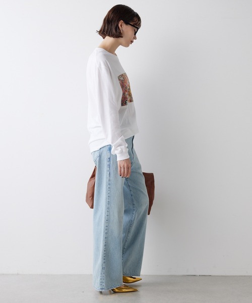Whim Gazette(ウィムガゼット)の「フォトロングTシャツ(Tシャツ/カットソー・レディース・グレー/オフホワイト・FREE)」の14枚目の写真