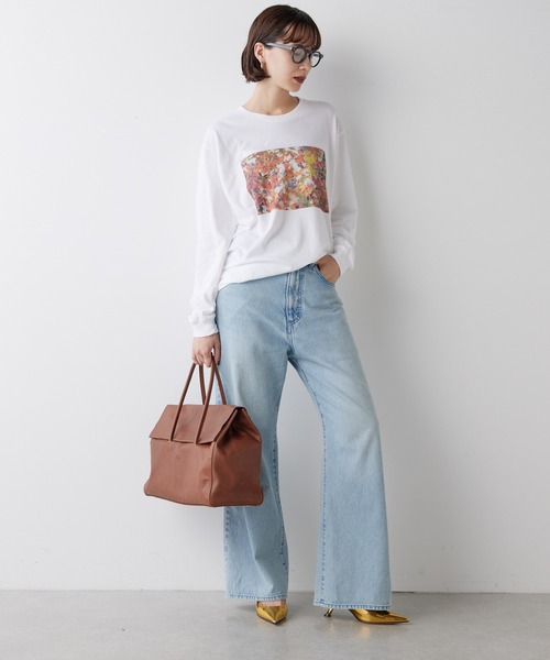 Whim Gazette(ウィムガゼット)の「フォトロングTシャツ(Tシャツ/カットソー・レディース・グレー/オフホワイト・FREE)」の17枚目の写真