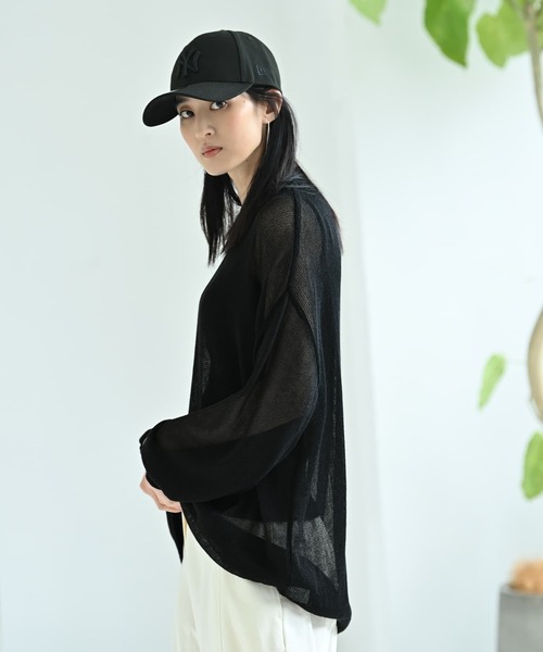 STYLE DELI(スタイルデリ)の「【BLK001】メッシュゆる編みプルオーバー(ニット/セーター・レディース・グレー/グリーン/ブラック・FREE)」の17枚目の写真