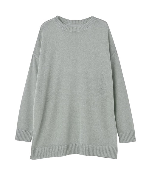 STYLE DELI(スタイルデリ)の「【BLK001】メッシュゆる編みプルオーバー(ニット/セーター・レディース・グレー/グリーン/ブラック・FREE)」の4枚目の写真