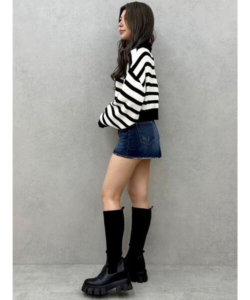 GYDA（ジェイダ）の「Symmetry GYDAスライダーニットトップス（ニット/セーター・レディース・ブラック/その他1/オフホワイト・FREE）」の22枚目の写真