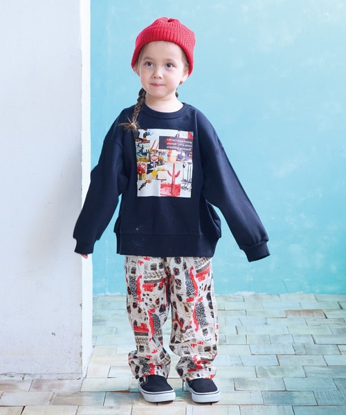 A BOND（アボンド）の「タックイージーパンツ（その他パンツ・キッズ・オフホワイト/パープル・90/100/110/120/130/140/150）」の9枚目の写真