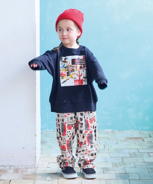 A BOND（アボンド）の「タックイージーパンツ（その他パンツ・キッズ・オフホワイト/パープル・90/100/110/120/130/140/150）」の10枚目の写真