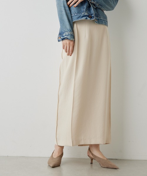 Whim Gazette(ウィムガゼット)の「ピンタックジョーゼットスカート(スカート・レディース・ブラック/ホワイト系その他・38/36)」の2枚目の写真