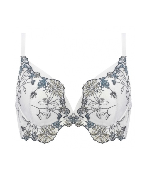 AMOSTYLE BY Triumph(アモスタイルバイトリンプ)の「DeepV ブラジャー(パッドなし) グレースフルフラワー【B,C,Dカップ】 AMST1486 WHP JX(ブラジャー・レディース・ホワイト/ピンク/ブラック・B65/B70/B75/C65/C70/C75/D65/D70/D75)」の4枚目の写真