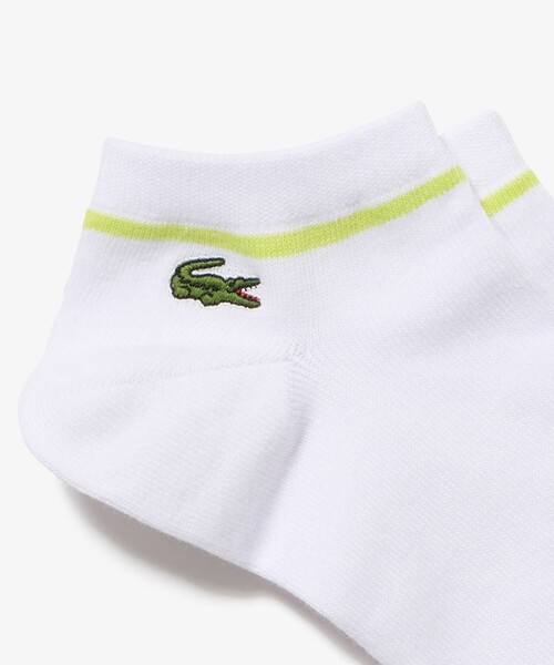 LACOSTE(ラコステ)の「配色ラインくるぶし丈ソックス 25-27cm(ソックス/靴下・メンズ・ワイン/ホワイト/ダークネイビー/パープル・27.0cm)」の5枚目の写真
