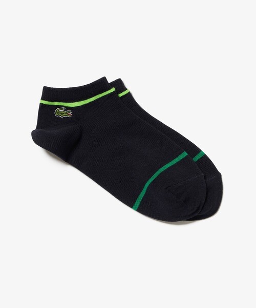 LACOSTE(ラコステ)の「配色ラインくるぶし丈ソックス 25-27cm(ソックス/靴下・メンズ・ワイン/ホワイト/ダークネイビー/パープル・27.0cm)」の7枚目の写真