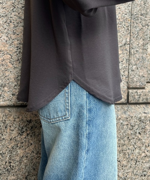 DouDou（ドゥドゥ）の「VoyagerジョーゼットロゴTEE（Tシャツ/カットソー・レディース・ブラック/チャコールグレー/オフホワイト・FREE）」の10枚目の写真