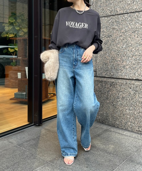 セール】VoyagerジョーゼットロゴTEE（Tシャツ/カットソー